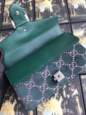 Gucci Green Dionysus GG VeLV Replicaet Small Bag