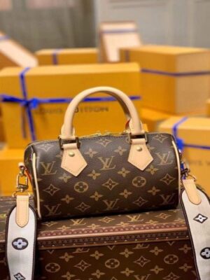 LV Replica Monogram Canvas M45957 Louis Vuitton Replica Speedy Bandouliere 20 Bag