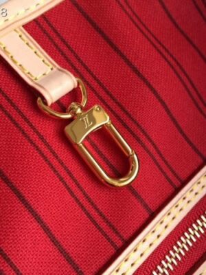 Louis Vuittom Monogram Canvas Neverfull MM Bag red