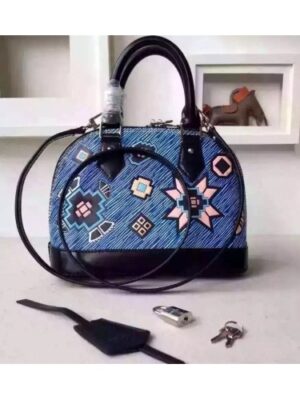 Louis Vuitton Replica ALMA BB EPI LEATHER BLUE M50833