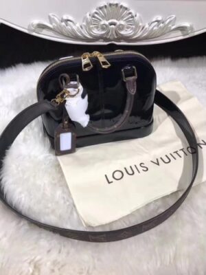 Louis Vuitton Replica Alma BB Patent Leather Bag M51904 Black 2017