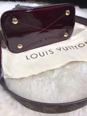 Louis Vuitton Replica Alma BB Patent Leather Bag M51904 Dark Red 2017