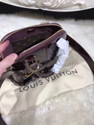 Louis Vuitton Replica Alma BB Patent Leather Bag M51904 Dark Red 2017