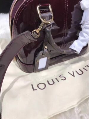 Louis Vuitton Replica Alma BB Patent Leather Bag M51904 Dark Red 2017