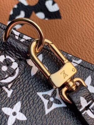 Louis Vuitton Replica Animal Prints Monogram Canvas Neverfull MM Tote Bag M44676 Black/Brown 2019