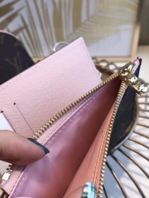 Louis Vuitton Replica Ariane Monogram Canvas Short Wallet M62037 Pink