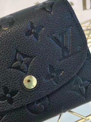 Louis Vuitton Replica Ariane Monogram Empreinte Leather Short Wallet M64148 Noir