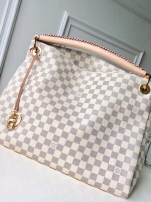 Louis Vuitton Replica Artsy MM Top Handle Bag N41174 Damier Azur Canvas 2017