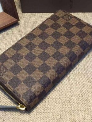 Louis Vuitton Replica BRAZZA WALLET Damier Ebene Canvas N60017