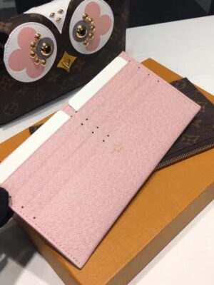 Louis Vuitton Replica Bird Pochette Felicie Chain Wallet Bag M62415 Pink 2017(KD-722402)