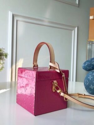 Louis Vuitton Replica Bleecker Box Top Handle Bag in Monogram Vernis Leather M52464 Pink 2018