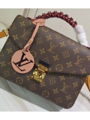 Louis Vuitton Replica Braided Handle Monogram Canvas Pochette Metis Bag M43984 Red 2019