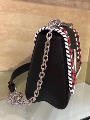 Louis Vuitton Replica Braiding And Beads EPI Twist MM Bag M42778 Black 2016