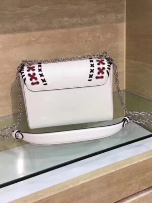 Louis Vuitton Replica Braiding And Beads EPI Twist MM Bag M42778 White 2016