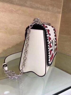 Louis Vuitton Replica Braiding And Beads EPI Twist MM Bag M42778 White 2016