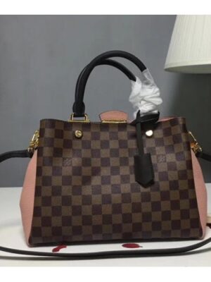 Louis Vuitton Replica Brittany Damier Canvas Tote N41674 Pink 2018