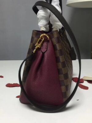 Louis Vuitton Replica Brittany Damier Canvas Tote N41675 Bordeaux 2018