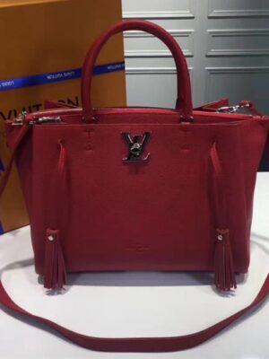 Louis Vuitton Replica Calfskin Leather Lockmeto Epsom M54570 Rubis 2017