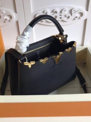 Louis Vuitton Replica Capucines BB Bag Blooms Crown M54665 Black