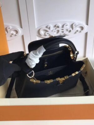 Louis Vuitton Replica Capucines BB Bag Blooms Crown M54665 Black