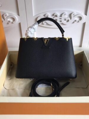 Louis Vuitton Replica Capucines BB Bag Blooms Crown M54665 Black