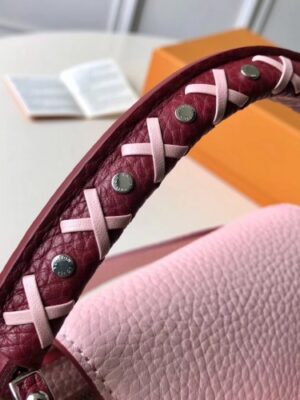 Louis Vuitton Replica Capucines BB Bag Braided Threads Handle M52384 Bubble Gum