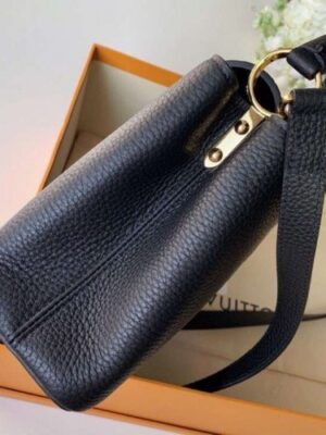 Louis Vuitton Replica Capucines BB Bag Central Stripe Crocodile Black