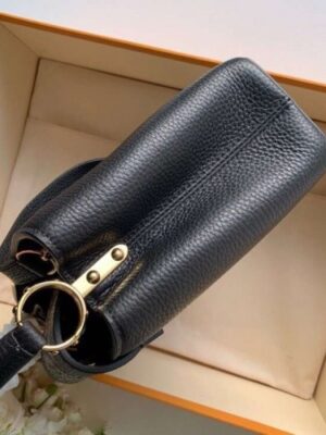 Louis Vuitton Replica Capucines BB Bag Central Stripe Python N94220 Black