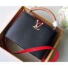 Louis Vuitton Replica Capucines BB Bag Colorblock Black/Apricot/Red