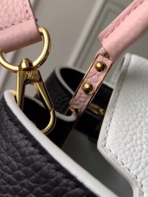 Louis Vuitton Replica Capucines BB Bag Colorblock Black/White/Pink