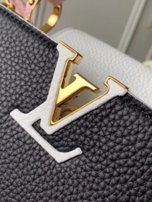 Louis Vuitton Replica Capucines BB Bag Colorblock Black/White/Pink