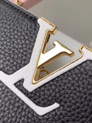 Louis Vuitton Replica Capucines BB Bag Colorblock Black/White/Pink