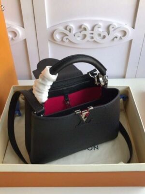 Louis Vuitton Replica Capucines BB Bag M94586 Black/SiLV Replicaer