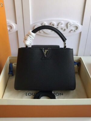 Louis Vuitton Replica Capucines BB Bag M94586 Black/SiLV Replicaer