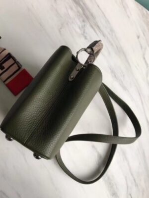 Louis Vuitton Replica Capucines BB Bag Python Handle Army Green