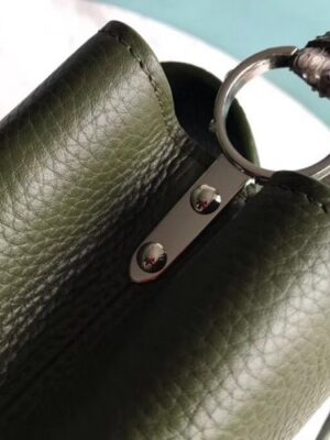 Louis Vuitton Replica Capucines BB Bag Python Handle Army Green