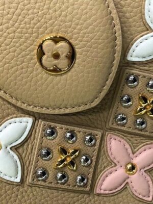 Louis Vuitton Replica Capucines BB Flower Smile Top Handle Bag M94519 Beige 2018