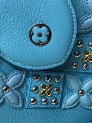 Louis Vuitton Replica Capucines BB Flower Smile Top Handle Bag M94519 Blue 2018