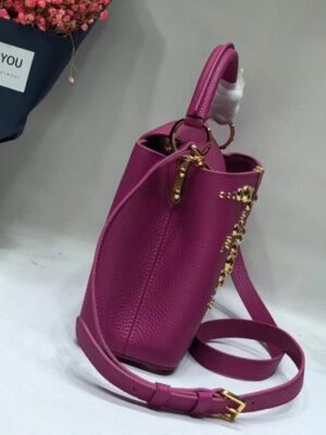 Louis Vuitton Replica Capucines BB Sun sculpture Top Handle Bag M48865 Purple 2018