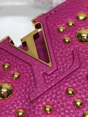 Louis Vuitton Replica Capucines BB Sun sculpture Top Handle Bag M48865 Purple 2018