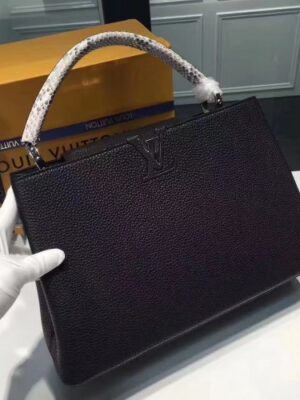 Louis Vuitton Replica Capucines MM Bag Python Handle N91659 Noir