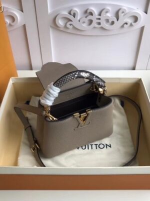 Louis Vuitton Replica Capucines Mini Bag Python Handle Galet