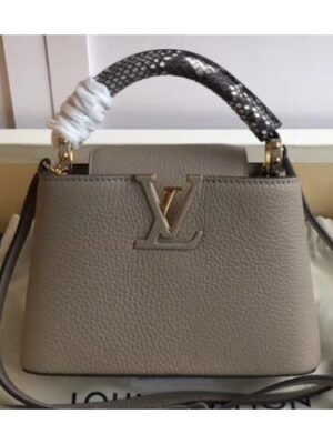 Louis Vuitton Replica Capucines Mini Bag Python Handle Galet