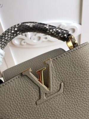 Louis Vuitton Replica Capucines Mini Bag Python Handle Galet