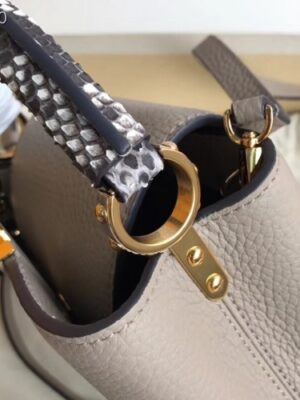 Louis Vuitton Replica Capucines Mini Bag Python Handle Galet