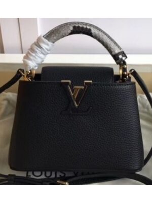 Louis Vuitton Replica Capucines Mini Bag Python Handle Noir