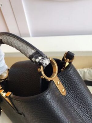 Louis Vuitton Replica Capucines Mini Bag Python Handle Noir