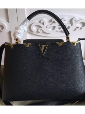 Louis Vuitton Replica Capucines PM Bag Blooms Crown M54663 Black