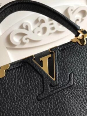 Louis Vuitton Replica Capucines PM Bag Blooms Crown M54663 Black