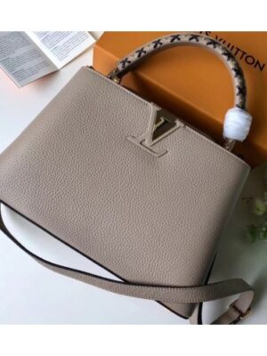 Louis Vuitton Replica Capucines PM Bag Braided Threads Handle Galet